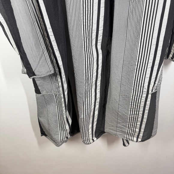 Vintage Kim Bernardin Paris Cardigan Gray Black Large  Avant Garde Lagenlook - Picture 10 of 16